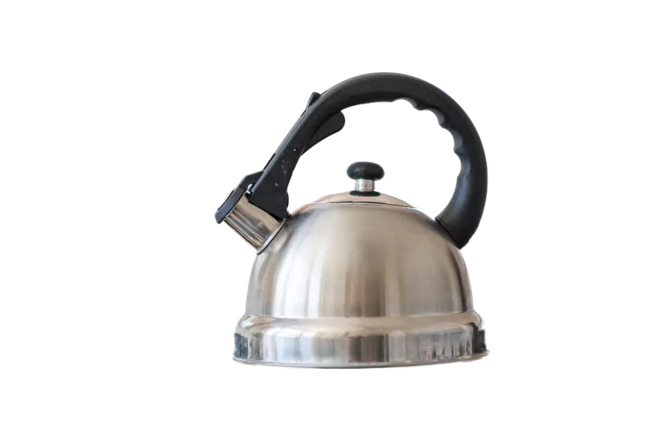 The same kettle cut out by Remove background, on a transparent background.